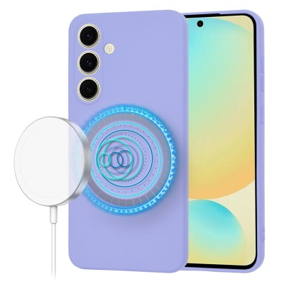 Husa silicon Samsung Galaxy S24 FE Techsuit SoftFlex MagSafe, violet foto