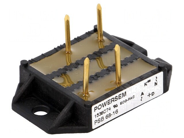 Punte Redresoare Monofazată 1,6kV 68A 480A THT