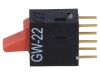 Comutator Rocker DPDT ON-ON NKK SWITCHES Seria GW Terminale lipit 0.01A 28V 50000 cicluri 7x7x4.5mm