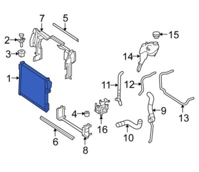 Radiator apa Mercedes Clasa Cl (C216), 2006-; Clasa S (W221), 2006-2013 Motor 6,0 V12, Cv Automata, Aluminiu/Aluminiu Brazat, Radiator Temperatura Jo foto