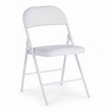 Scaun Pliabil Modern, Alb, 46 x 46 x 79 cm