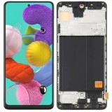 Display cu touchscreen si rama Samsung Galaxy A51 Negru OLED