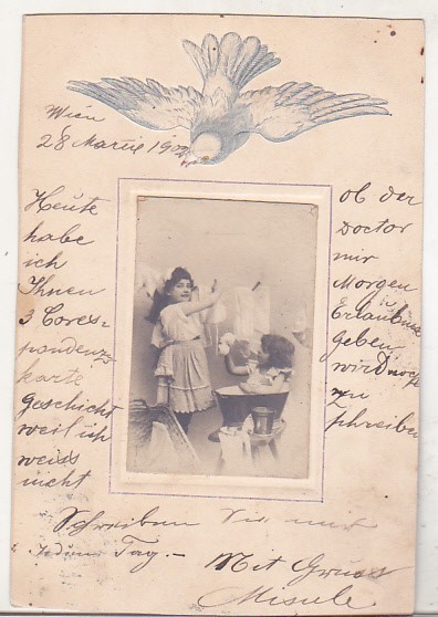 bnk cp Felicitare circulata Viena - Braila 1902