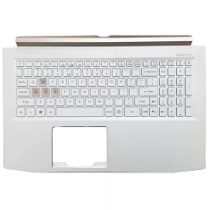 Carcasa superioara cu tastatura palmrest Laptop Gaming, Acer, Helios 300 G3-571, G3-573, PH315-51, N17C1, 6B.Q4HN2.001, AM211000410, iluminata, alba,
