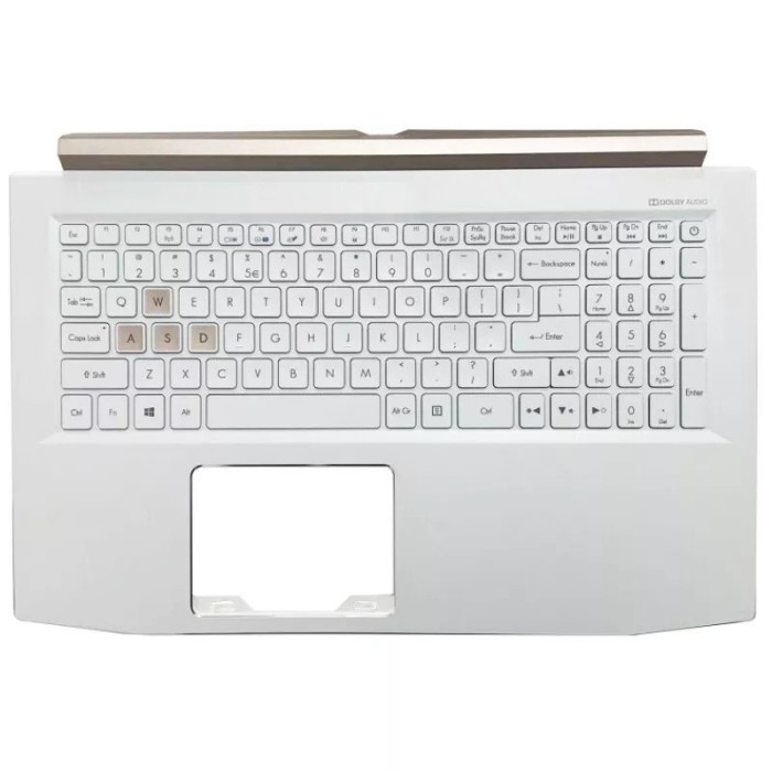 Carcasa superioara cu tastatura palmrest Laptop Gaming, Acer, Helios 300 G3-571, G3-573, PH315-51, N17C1, 6B.Q4HN2.001, AM211000410, iluminata, alba,