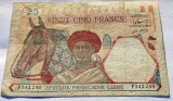 484. Bancnota Africa Franceza Libera 25 francs 1941