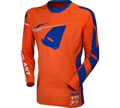 MBS Tricou motocross/enduro Ufo Plast Slim Sharp, portocaliu/albastru, M, Cod Produs: MG04445FM foto
