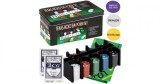Set poker texas hold&#039;em, 200 jetoane, 2 seturi carti, cutie metalica, accesorii