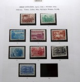Grecia 1942&ndash;1944 &ndash; Ocupația Germană, serie peisaje, 9 timbre MNH -GB