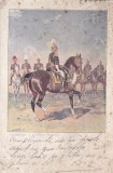 Chromotipie Socec dupa Tadeusz Ajdukiewicz. Ofiter Roman (circulata 1913)