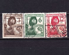 ✅ (S43) Germania Reich 1937 &quot;Apararea aeriana &quot; serie completa Michel 643/645, stampilate