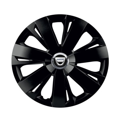 Set 4 capace roti Negre Cu Inel Cromat Energy R15 pentru gama auto Dacia foto
