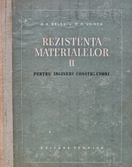 Rezistenta materialelor (volumul 2) - 1958 - Aurel Beles (BF61)