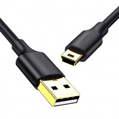 Cablu USB Placat Cu Aur Ugreen Cu 5 Pini - Mini USB 0,25 M Negru (US132) 10353-UGREEN