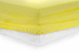 Cearceaf de pat cu elastic Yellow Heinner, 140x200 cm, 100% bumbac, galben, Heinner Home