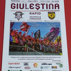 Program meci fotbal RAPID BUCURESTI - "AXIOPOLIS" CERNAVODA (26.05.2019)