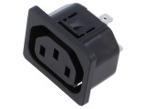 Conector alimentare AC soclu mamă 10A 250VAC IEC 60320 IP30