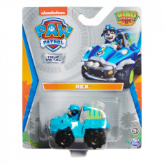 Masinuta cu figurina Paw Patrol True Metal, Rex, 20136996