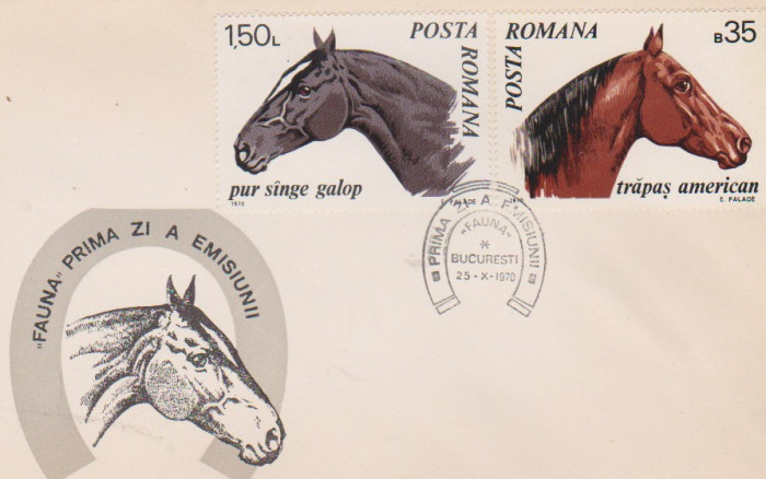 FDC FAUNA PRIMA ZI A EMISIUNII / 1970