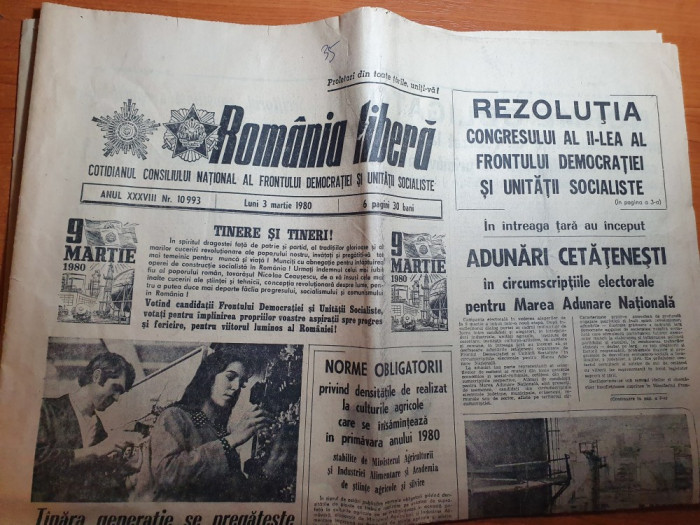 romania libera 3 martie 1980-alegerile din 9 martie,campanie electorala