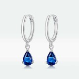 Cercei din argint model Lacrima - BLUE SAPPHIRE- cod ARG81A, Argintboutique