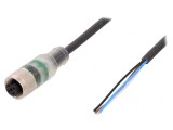 Cablu de conectare M12 PIN 4 drept 5m PUR Mufă 4A