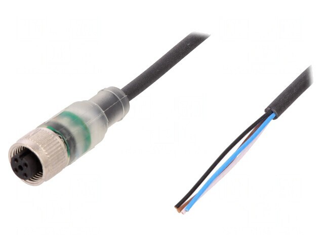 Cablu de conectare M12 PIN 4 drept 5m PUR Mufă 4A