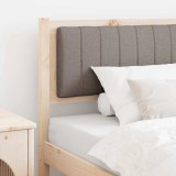 VidaXL Tăblie tapițată Maro 100 cm Lemn de pin masiv și stofă 879082