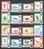 Gibraltar 1977 Mi 348/63 I MNH - Flora si Fauna