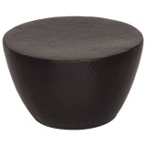 Cumpara ieftin Măsuță de cafea, negru, &Oslash; 50x30 cm, aluminiu bătut la ciocan