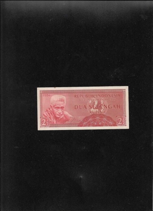 Indonezia 2.5 2 1/2 rupii rupiah 1956 seria050755 aunc