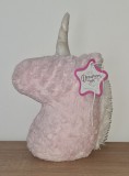 Opritor ușă unicorn roz pufos Little Dreamers nou cu etichetă Decor cameră copii