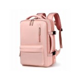 Rucsac roz de calatorie, impermeabil, bagaj de mana laptop si zboruri avioane, USB, JollyMag, PL178
