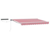 vidaXL Cort electric retractabil Roșu și Alb 3,5 x 2,5 m 3421797