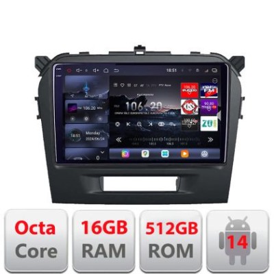 Navigatie Suzuki Grand Vitara 2016- Edotec Kit-2265 cu Android 16+512 Internet Radio GPS Bluetooth USB CarStore Technology foto