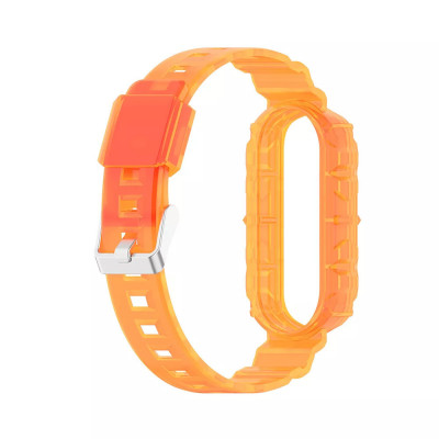 Curea pentru Xiaomi Mi Band 5 / 5 NFC / 6 / 6 NFC / Amazfit Band 5 - Techsuit Watchband (W017) - Orange foto