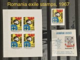 Emisiuni filatelice exil Romania, anul 1967 (incomplet), OFERTA RARA