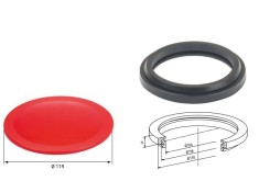 Capac si garnitura butelie vacuum O 115 mm
