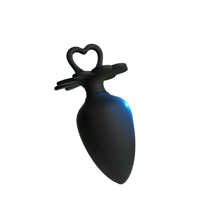 Dildo anal Heart Handle Black foto