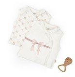 Cumpara ieftin Set 2 vestute pentru bebelusi, powder, BabyCosy Organic Wear (Marime: 6-9 luni)