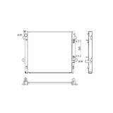 Radiator racire Toyota Land Cruiser 120 (Fj120) 09.2002-10.2006 Motor 3, 0 D-4d 120kw Diesel, tip climatizare Cu/fara AC, cutie automata, diametru in