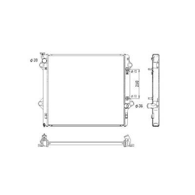 Radiator racire Toyota Land Cruiser 120 (Fj120) 09.2002-10.2006 Motor 3, 0 D-4d 120kw Diesel, tip climatizare Cu/fara AC, cutie automata, diametru in foto