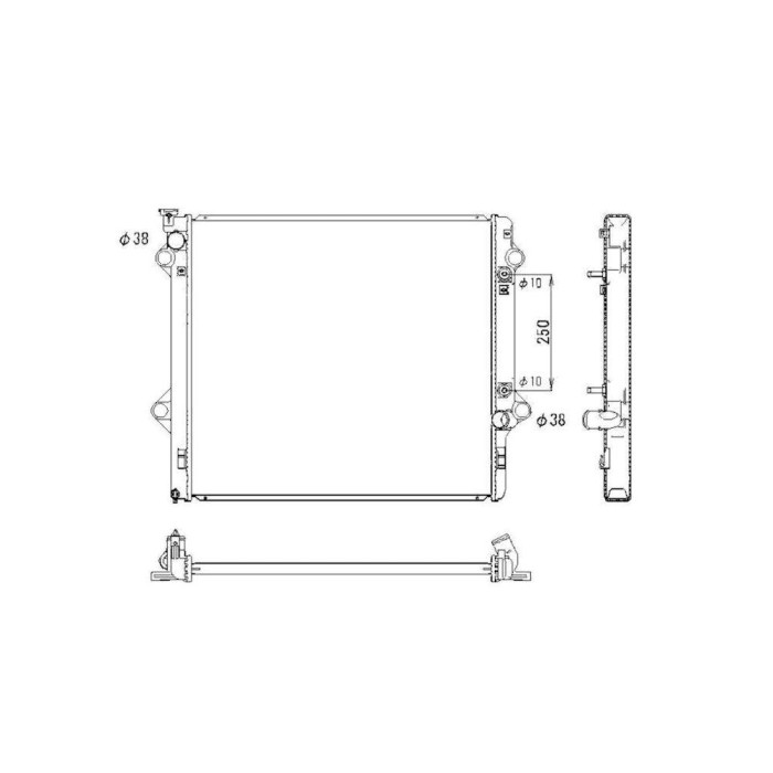 Radiator racire Toyota Land Cruiser 120 (Fj120) 09.2002-10.2006 Motor 3, 0 D-4d 120kw Diesel, tip climatizare Cu/fara AC, cutie automata, diametru in