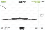 Stergator parbriz Valeo OptiBlade Trucks 628701, clasic, 600mm, cauciuc/grafit, universal, negru