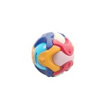 Pusculita sub forma de minge, de construit, din plastic, 16.5x16.5x16.5, multicolor