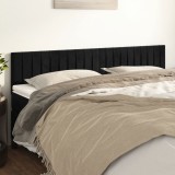 Cumpara ieftin Tăblii de pat, 2 buc, negru, 100x5x78/88 cm, catifea