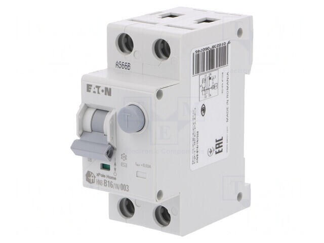 &Icirc;ntrerupător RCBO 16A 30mA 1P+N 230V IP20
