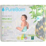 Scutece din Bambus Organic Single (Marimea L) 7-12kg 24buc