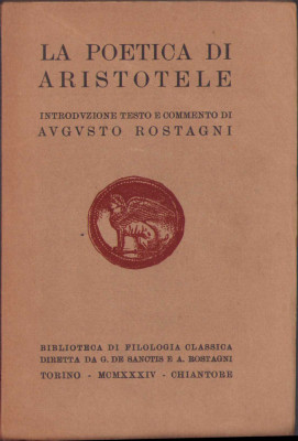 HST C999 La poetica di Aristotele 1934 Augusto Rostagni foto