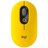 Mouse wireless Logitech Pop Blast, Ambidextru, USB, 1000dpi, Galben